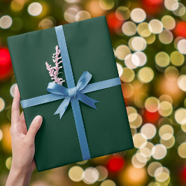 Papel De Presente Cor Sólido Verde Escuro