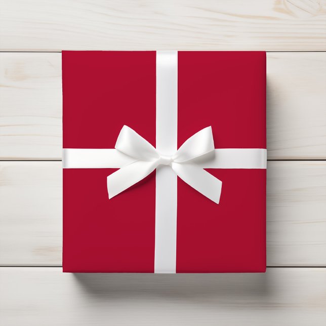 Papel De Presente Cor Sólido Vermelho Clássico do Ruby (Criador carregado)