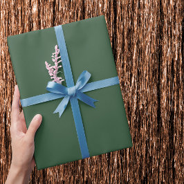 Papel De Presente Cor Verde Esmeralda Escuro Sólido