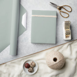 Papel De Presente Cor Verde Sálvia Cor Sólida