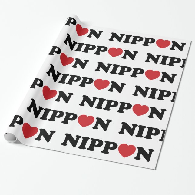 Papel De Presente Coração Amor Nippon (Desenrolado)
