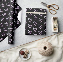 Papel De Presente Coração de Amor 