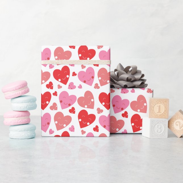 Papel De Presente Coração de Amor (Chá de bebê)
