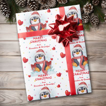 Coração de Confete Pinguim Netos Natal