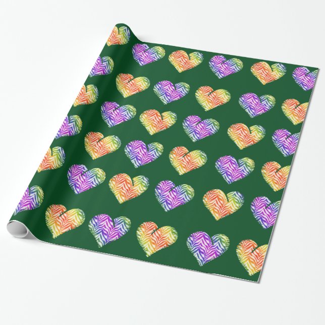Papel De Presente Coração de Tigre 4 (Desenrolado)