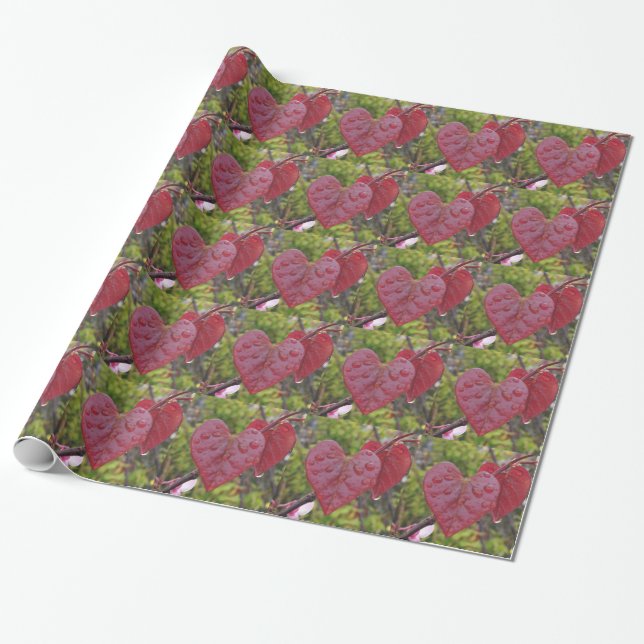 Papel De Presente Coração deixa vermelho (Desenrolado)