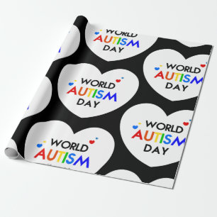 Papel De Presente coração do dia da consciência mundial do autismo