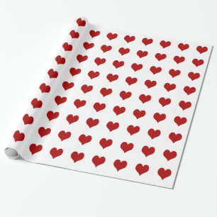 Papel De Presente Coração do Dia do namorados