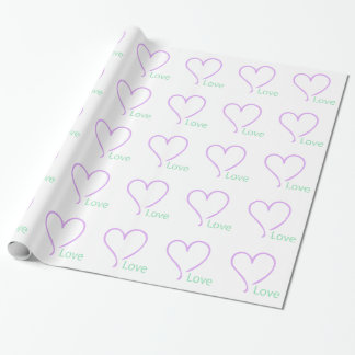 Papel De Presente Coração e Amor Simples