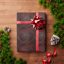 Papel De Presente Coração Gótico Carne Sangrenta Monograma