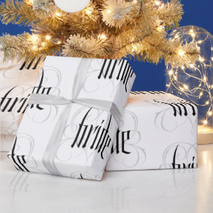 Papel De Presente Coração gótico do casamento do gótico da rotul