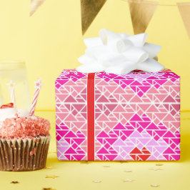 Papel De Presente Coração - Padrão de Tangram