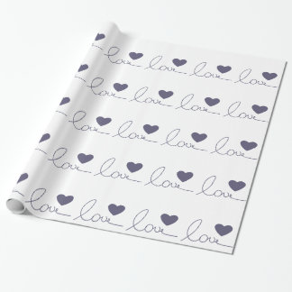 Papel De Presente Coração roxo do amor