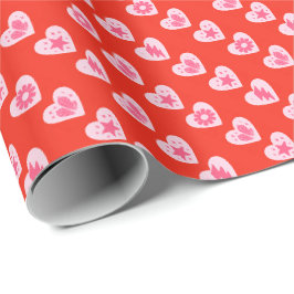 Papel De Presente Corações
