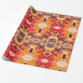 Papel De Presente Corações Caleidoscópio