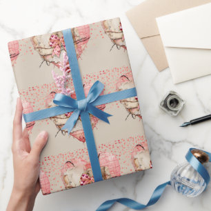 Papel De Presente Corações Cativos