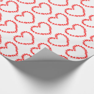Papel De Presente Corações customizáveis do Cupido
