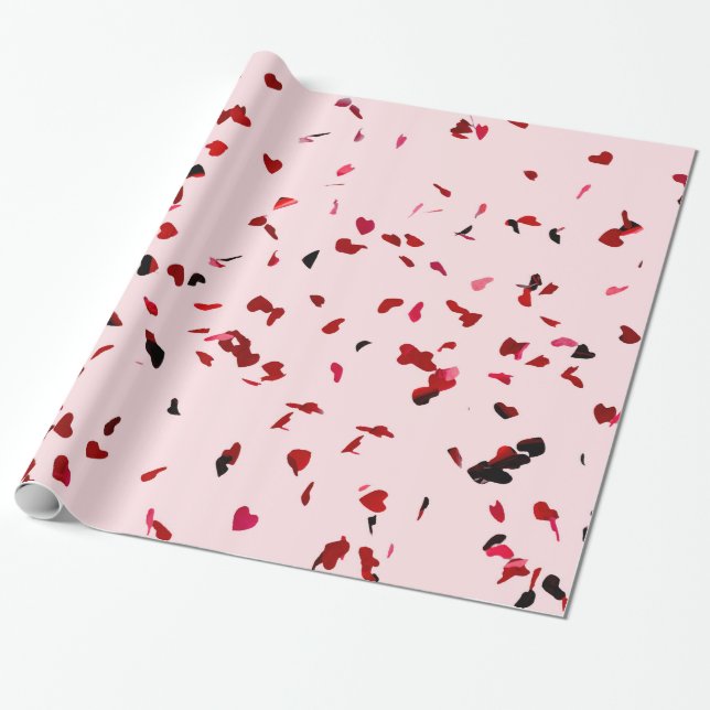Papel De Presente Corações De Amor (Desenrolado)