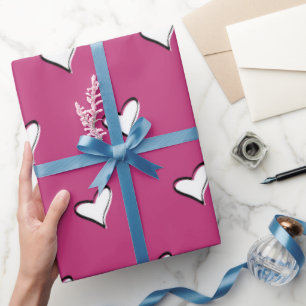 Papel De Presente Corações de Amor no Dia do Namorados Doce