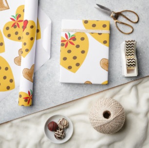 Papel De Presente Corações de papel de enrolamento de dias de os nam