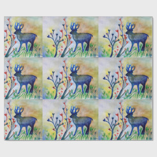 Papel De Presente Corações de Reindeer Amam Matte Wrapping Paper