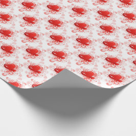 Papel De Presente Corações Decorativos