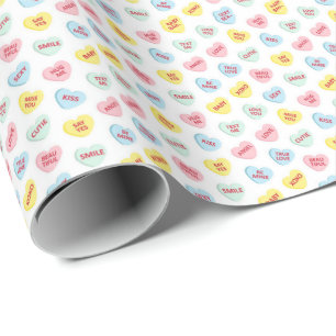 Papel De Presente Corações Doces