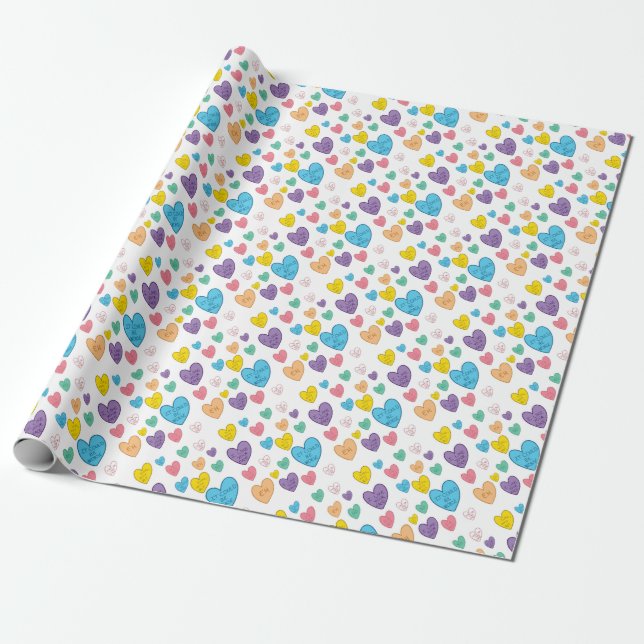 Papel De Presente Corações Doces (Desenrolado)