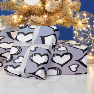 Papel De Presente Corações Fofos