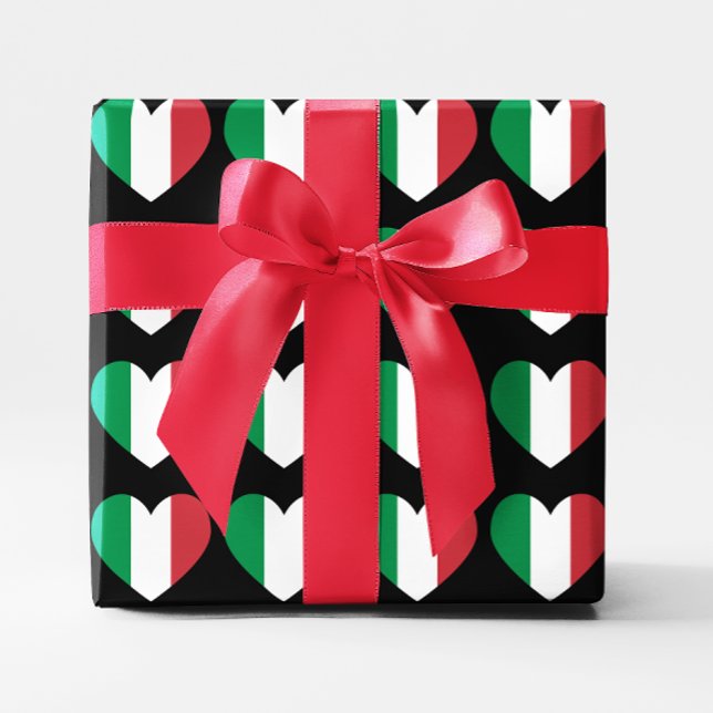 Papel De Presente Corações Italianos (Italian Hearts Wrapping Paper)