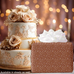 Papel De Presente Corações-Marrom Rústico-Valentim para Ele ou Casam