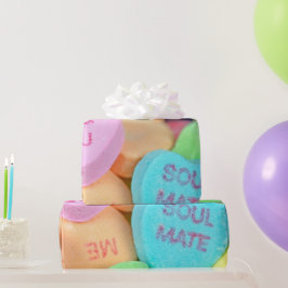 Papel De Presente Corações namorados