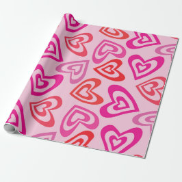 Papel De Presente Corações psicodélicos amam o dia dos namorados 
