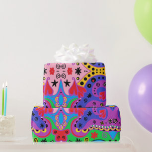 Papel De Presente Corações vermelhos abstrato a rosa