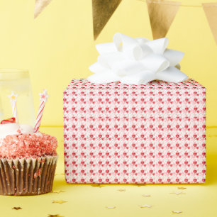 Papel De Presente Corações vermelhos de amor e flecha