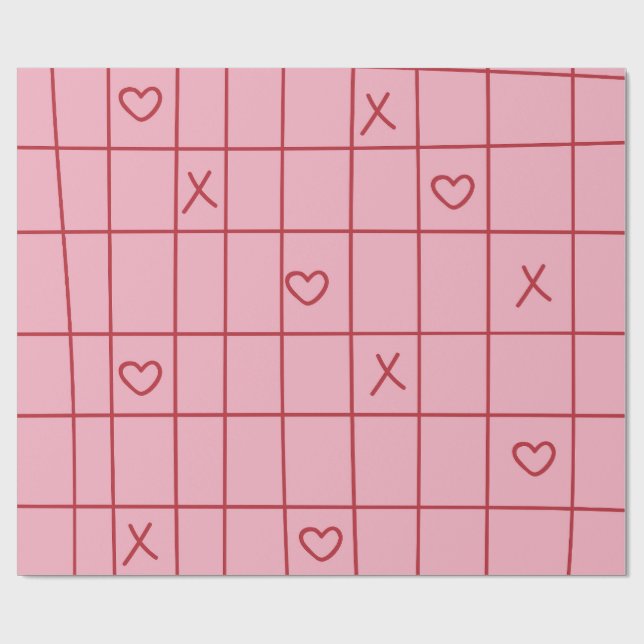 Papel De Presente Corações XO (Aberto)