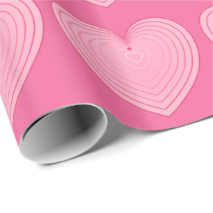 Papel De Presente Corais cor-de-rosa num fundo cor-de-rosa profundo