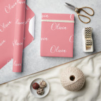 Coral Background Name Girly Elegant Name