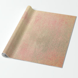 Papel De Presente Coral Candy Champaing Sepia Foxier Dourada Abstrat