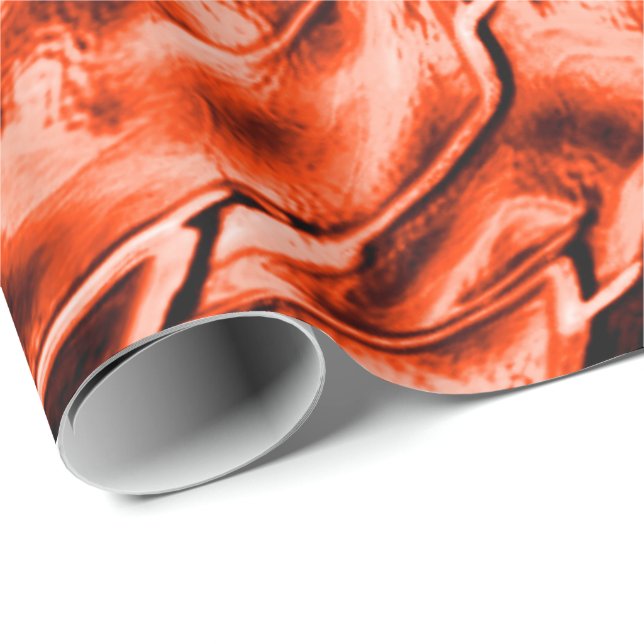 Papel De Presente Coral e ilusão retorcida (Ponta do rolo)