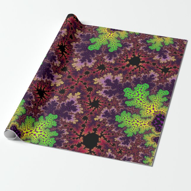 Papel De Presente Coral Rainbow Speckle (Desenrolado)
