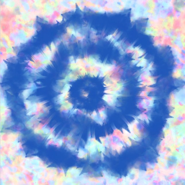 Papel De Presente Corante e floral (Captivating Tie Dye Blue)