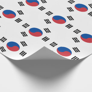 Papel De Presente Coreia do Sul Seul Ásia Bandeira Coreana Viagem