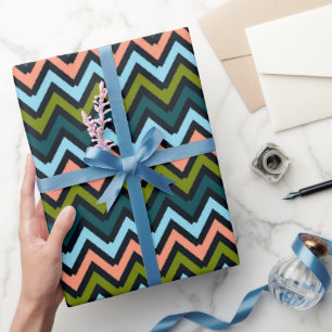 Papel De Presente Cores Chevron