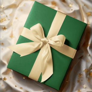 Papel De Presente Cores Clássicas - Verde Clássico - Rolagem Sólida