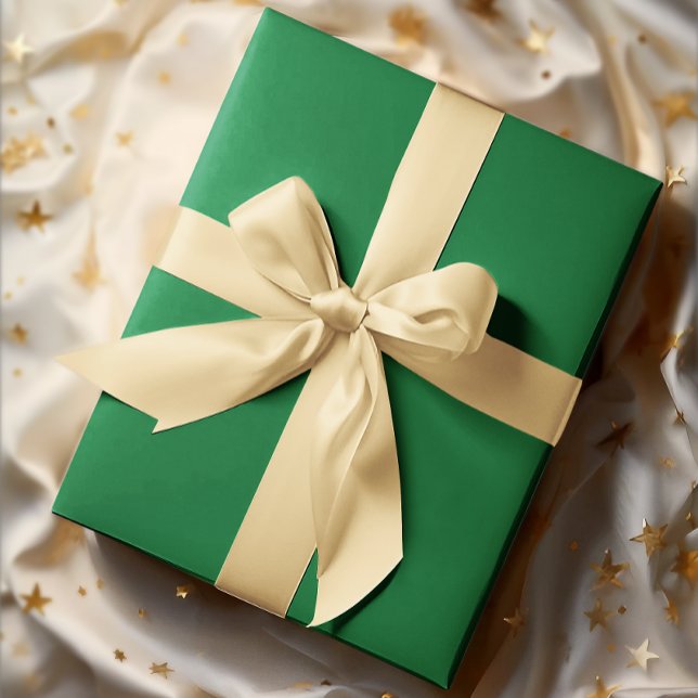 Papel De Presente Cores Clássicas - Verde Tradicional - Roll Sólido (Criador carregado)