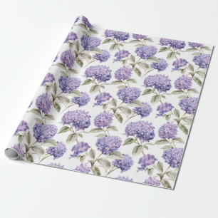 Papel De Presente Cores de água planas - Lavanda Roxos Roxos