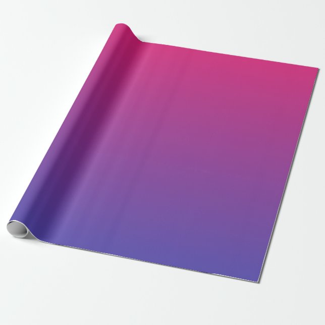 Papel De Presente Cores de Gradiente Rosa e Roxo (Desenrolado)