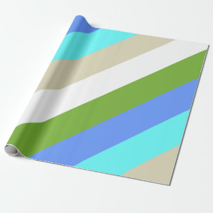 Papel De Presente Cores de Praia Striped de Sint Maarten