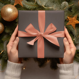 Papel De Presente Cores de Tendência - Cor Marrom do Café - Rolagem 